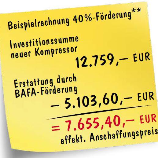 Beispielrechnung mit 40% Förderung